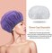 Flaxseed Deep Conditioning Heat Cap - Cordless 100% Safe Microwave Hot Cap For Natural Curly Textured Hair Care, Drying, Styling, Curling, Universal Size (10 Pcs One-Time Shower Cap) (Purple)