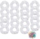 20 Pack White Scrunchies For Tie Dye Party Hair Elastic Hair Ties Pony Tail Holder For Women