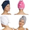 Turbie Twist Microfiber Hair Towel Wrap For Women And Men, 4 Pack, Bathroom Essential Accessories, Quick Dry Hair Turban For Drying Curly, Long &amp; Thick Hair (Assorted Color)