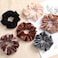 Ivaryss Velvet Scrunchies, 12 Pcs Neutral Colors, Classic Elastic Thick Scrunchy Hair Bands Ties, Soft Ropes Ponytail Holder Hair Accessories