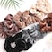 Ivaryss Velvet Scrunchies, 12 Pcs Neutral Colors, Classic Elastic Thick Scrunchy Hair Bands Ties, Soft Ropes Ponytail Holder Hair Accessories