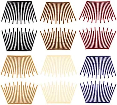 Teensery 6 Pairs Interlocking Hair Combs Double Side Comb Hair Jaw Clamps Hair Clips Ponytail Holder Hair Styling Accessories For Women Ladies Girls (Mixed Color)