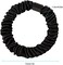 ربطات شعر Ivyu Silk Scrunchies من الساتان الأسود للنساء - ربطات شعر صغيرة Scrunchy للنساء شعر سميك لطيف ناعم سهل الانزلاق، حامل ذيل حصان صغير للشعر المجعد بدون ضرر، هدية للفتيات