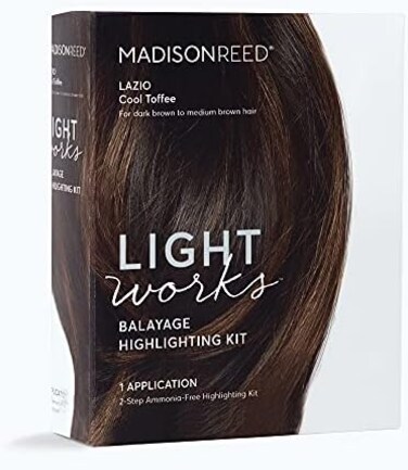 مجموعة هايلايتر ماديسون ريد لايت ووركس بالياج، تخلق هايلايت رائعة بمظهر طبيعي (لاتسيو - بني)، خالية من الأمونيا، عملية مكونة من خطوتين تعمل على تفتيح وتوحيد اللون