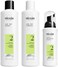 Nioxin System 2 Natural Hair Progressed Thinning Kit For Unisex 3 Pc, White