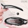 Rc Roche Ornament 6 Pcs Hair Clip Classic Oval Side Opening Slide Plastic Curve Flat Comb Inner Teeth Clamp Barrette Girls Ladies Beauty Accessory Grip, Large Black