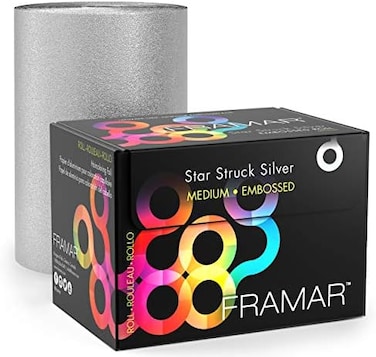 Framar Silver Embossed Roll Hair Foil, Hair Foils For Highlighting, Foils For Highlights, Hairdressing Foil For Hair Highlights, Highlighting Foil, Framar Foil Sheets, Hair Foils For Colouring &ndash; 320Ft