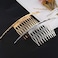 Mollensiuer 2Pcs French Twist 10 Teeths Comb Alloy Metal Bridal Wedding Hair Side Comb Headpiece Hair Jewellery Fashion Accessory For Women Girls, Gold And Silver