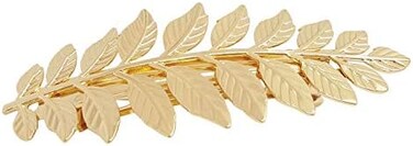 Trendy Jewels Boutique Gold Toga Party Greek Goddess Gold Leaves Hair Barrettes (Gold Leaf Hair Clips)