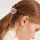 Set Of 3 Small Rose Gold Tone Metal Rhinestone Crystal Hair Clips For Women Girls