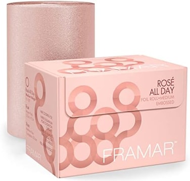 Framar Ros&eacute; All Day Embossed Roll Aluminum Foil, Hair Foils For Highlighting - Medium 320 Ft