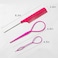 6Pcs Hair Loop Tool Set With 4 Hair Tail Tools French Braid Tool Loop 2 Metal Pin Rat Tail Comb For Hair Styling, 100 Colored Children Rubber Bands.