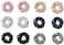 Slip Silk Pure Silk Minnie Scrunchies - Classic - 100% Pure 22 Momme Mulberry Silk Scrunchies For Women - Hair-Friendly Scrunchies Set In Pink, Caramel, Silver, Navy, Leopard &amp; Black (12 Scrunchies)