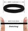 50Pcs Black Hair Ties,Cotton Seamless Ponytail Holders,No Damage Elastics Hair Bands For Thick Heavy &amp;Curly Hair