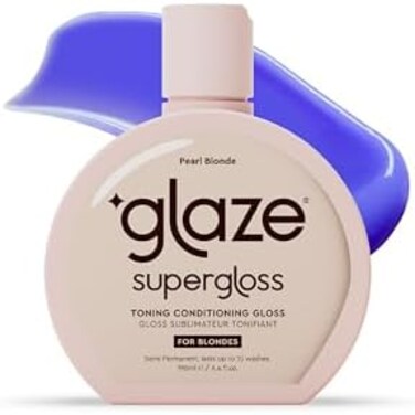 Glaze Super Colour Conditioning Gloss, No-Mix Semi-Permanent Hair Mask Colourant, Pearl Blonde, 190ml Bottle (2-3 Hair Treatments) - Results