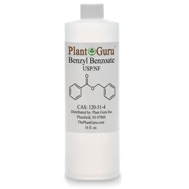 Plant Guru Benzyl Benzoate Usp Grade Liquid 16 Fl. Oz. - Great For Fragrance/Aroma Compounds, Cosmetics, Hair &amp; Scalp Products.