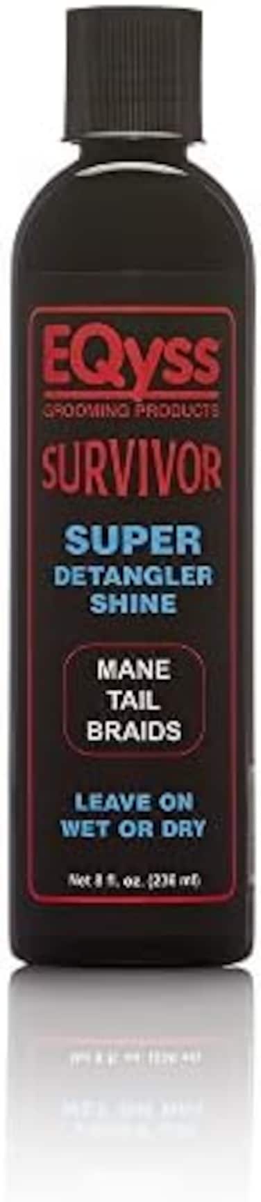 مزيل تشابك عرف وذيل الحصان الناجي - ينعم العقد والتشابك والحصائر لجميع الخيول والمهور والأفراس والمهرات - ينعم المعطف ويعزز اللمعان (8 أونصة)