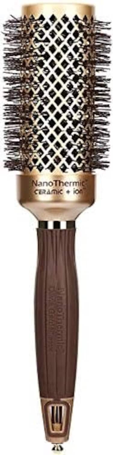 أوليفيا جاردن سيراميك نانوثرميك + فرشاة شعر حرارية مستديرة أيونية - ليست كهربائية - فرشاة نفخ احترافية للشعر العادي إلى السميك - أسطوانة قطرها 1 3/4 بوصة - NT-44