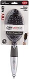 Qwik Clean Self Cleaning Hair Brush - Easy Clean Retractable Bristles - Patented Detangler - Black