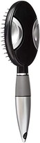 Qwik Clean Self Cleaning Hair Brush - Easy Clean Retractable Bristles - Patented Detangler - Black