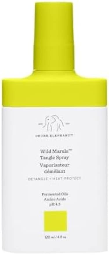 Drunk Elephant Wild Marula Tangle Spray. Weightless And Heat-Protectant Detangler For Hair. (4 Fluid Ounces)