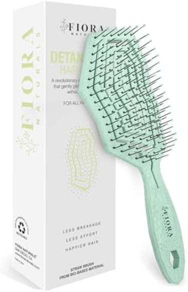 Hair Detangling Brush -100% Bio-Friendly Detangler Hair Brush W/Ultra-Soft Bristles- Glide Through Tangles With Ease - For Curly, Stright, Women, Men, Kids, Toddlers, Wet And Dry Hair