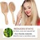 2Pcs Large Natural Wooden Bamboo Hair Combs Set (Rectangle+Oval) Bamboo Bristle Detangling Hairbrush For Women, Men And Kids Reduce Frizz, Massage Scalp For Straight Curly Wavy Dry Wet