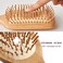 2Pcs Large Natural Wooden Bamboo Hair Combs Set (Rectangle+Oval) Bamboo Bristle Detangling Hairbrush For Women, Men And Kids Reduce Frizz, Massage Scalp For Straight Curly Wavy Dry Wet