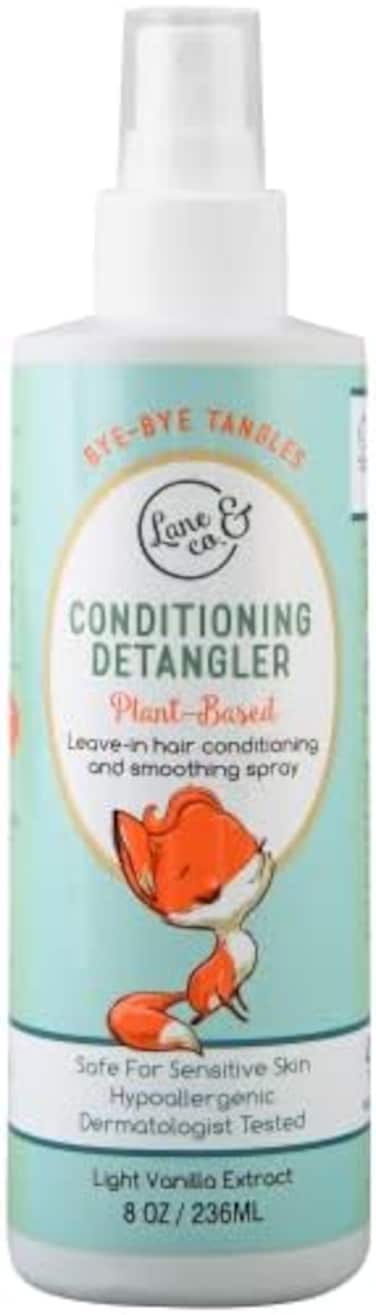 Lane &amp; Co. Conditioning Detangler Spray For Kids &amp; Babies - Leave In Conditioner Spray For Smoothing, Detangling - Vegan, Plant-Based, Child-Safe Formula - Natural Baby Hair Products - 8-Oz. Bottle