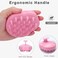 Freatech Hair Scalp Massager Shampoo Brush, Scalp Massage Brush For Scalp Care Hair Cleaning Shower, Soft Silicone Comb For Men, Women, Kids And Pets - Pink