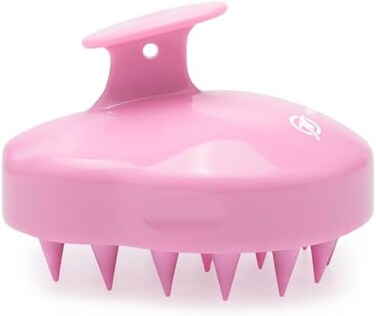 Freatech Hair Scalp Massager Shampoo Brush, Scalp Massage Brush For Scalp Care Hair Cleaning Shower, Soft Silicone Comb For Men, Women, Kids And Pets - Pink