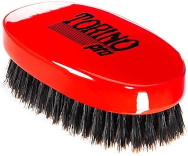Torino Pro Wave Brushes By Brush King #1000 - - Medium Hard Oval Palm/Military 360 S Red
