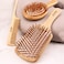 3Pcs Bamboo Hair Brush Set,Natural Wooden Brush For Women, Madam, Paddle Detangling Brush For Dry/Curly/Thick/Thin/Straight Hair