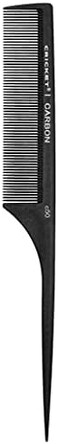 C50 Professional Hair Stylist Carbon Fine Tooth Rattail Comb - Heat-Resistant Styling Comb, Anti-Static, Seamless Teeth For Teasing, Sectioning, Coloring, And Styling All Hair Types