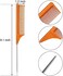 Leinuosen 3 Packs Rat Tail Comb Steel Pin Rat Tail Carbon Fiber Heat Resistant Teasing Combs With Stainless Steel Pintail (Orange)