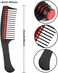 Leinuosen 3 Packs Hair Comb, Comb With Roller, Detangling Comb With Roller Integrated Roller Hair Comb, Anti Splicing Comb For Salon Barber Hair Dye (Red)