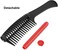 Leinuosen 3 Packs Hair Comb, Comb With Roller, Detangling Comb With Roller Integrated Roller Hair Comb, Anti Splicing Comb For Salon Barber Hair Dye (Red)