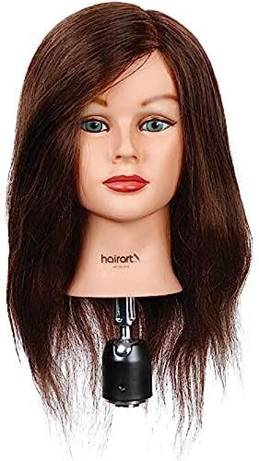 Hair Art Cosmetology Mannequin Head (Sue) 18" 100% Human