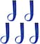 5 Pcs Blue Hair Extensions 18 Inches Colored Christmas Party Highlights Straight Hair Clip In Human Hair Extensions In Multiple Colors