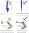 5 Pcs Blue Hair Extensions 18 Inches Colored Christmas Party Highlights Straight Hair Clip In Human Hair Extensions In Multiple Colors