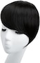 Sarla Synthetic Hairpieces False Bangs Clip-In Bangs Side Swept Bangs Extension B2 (2# Natural Black)