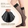 12 Pairs Lady's Sheer Knee High Stockings Sheer Socks (6 Pairs Black, 6 Pairs Natural)