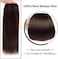 Winsky 18" Clip In Hair Extensions Remy Human Hair For Women - Silky Straight Human Hair Clip In Extensions 60Grams 4Pieces Dark Brown #2 Color
