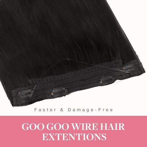 Hair Extensions Halo Hair Extensions Dark Brown 12 Inch 70G Hairpiece Remy Human Hair Extensions Straight Hidden Crown Wire Hair Extensions With Transparent Fish Line Invisible