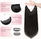 Hair Extensions Halo Hair Extensions Dark Brown 12 Inch 70G Hairpiece Remy Human Hair Extensions Straight Hidden Crown Wire Hair Extensions With Transparent Fish Line Invisible