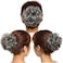Benehair Messy Bun Hair Piece - 2 Pieces - Grey