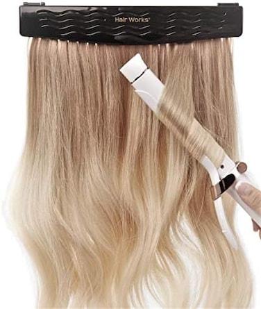 علبة وصلات الشعر 4 في 1 من هير وركس - حامل وصلات الشعر الأصلي مصمم لحمل وصلات الشعر الخاصة بك بشكل آمن أثناء غسلها وتصفيفها وتعبئتها وتخزينها (أسود)