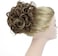 Rose Bud Chignon Hairpiece Curly Bun Extensions Scrunchie Updo Synthetic Combs In Messy Bun Hair Piece For Women Light Brown &amp; Ash Blonde Mixed