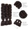 Sucoo Kanekalon Jumbo Braiding Hair Extensions High Temperature Fibre Crochet Twist Braids With Small Free Gifts 60Cm 3Pcs/Lot(Dark Brown)