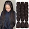 Sucoo Kanekalon Jumbo Braiding Hair Extensions High Temperature Fibre Crochet Twist Braids With Small Free Gifts 60Cm 3Pcs/Lot(Dark Brown)